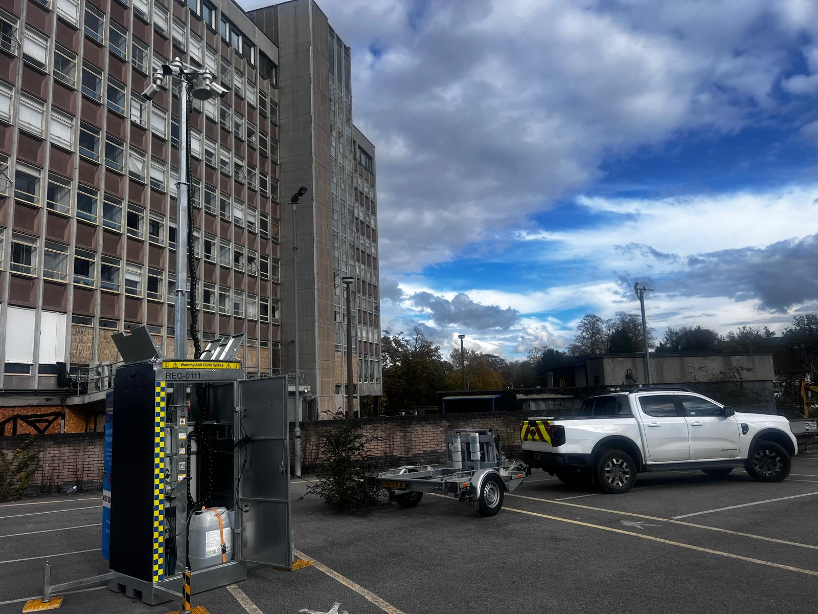 CCTV tower deployed at fly-tipping site by Risk Secured Ltd