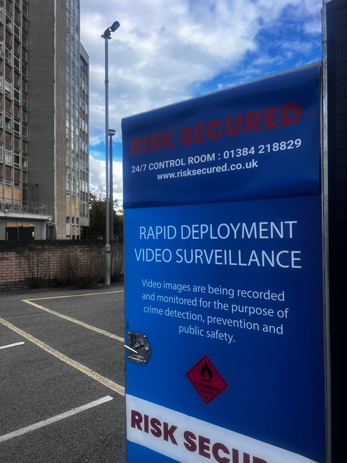 Solar CCTV tower deployed on site